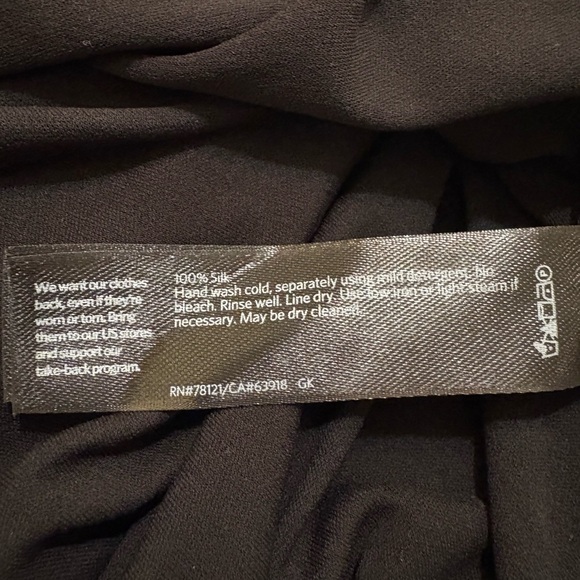 Eileen Fisher 100% Silk Black High Collar Women’s Jacket Sz.L - Picture 8 of 8